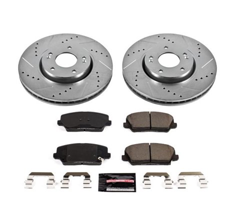 Power Stop 16-17 Hyundai Veloster Front Z23 Evolution Sport Brake Kit