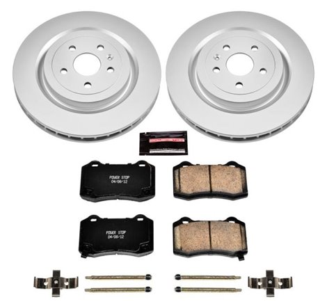 Power Stop 09-15 Cadillac CTS Rear Z17 Evolution Geomet Coated Brake Kit