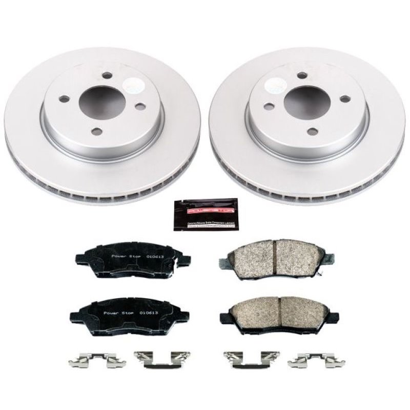 Power Stop 12-18 Nissan Versa Front Z17 Evolution Geomet Coated Brake Kit