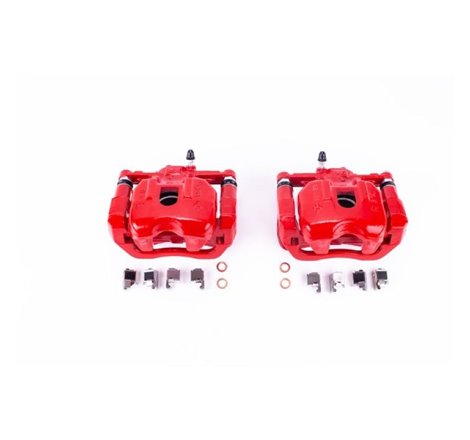 Power Stop 96-00 Toyota RAV4 Front Red Calipers w/Brackets - Pair