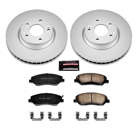 Power Stop 07-09 Hyundai Santa Fe Front Z17 Evolution Geomet Coated Brake Kit