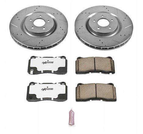 Power Stop 07-14 Ford Mustang Front Z26 Street Warrior Brake Kit