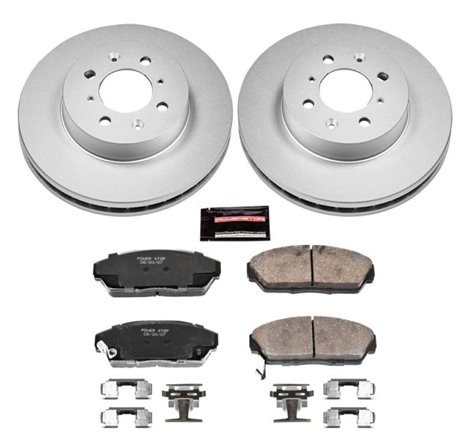 Power Stop 90-93 Acura Integra Front Z17 Evolution Geomet Coated Brake Kit