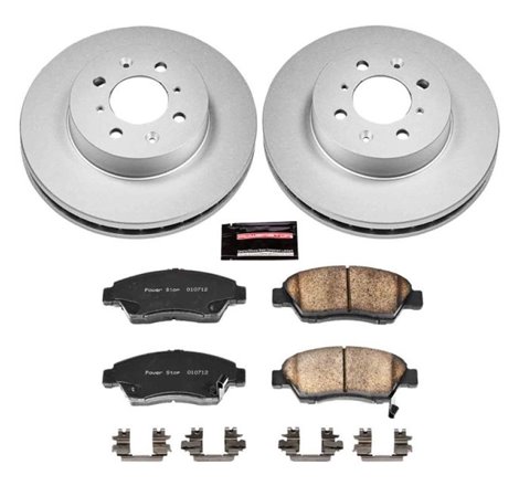 Power Stop 93-95 Honda Civic Front Z17 Evolution Geomet Coated Brake Kit