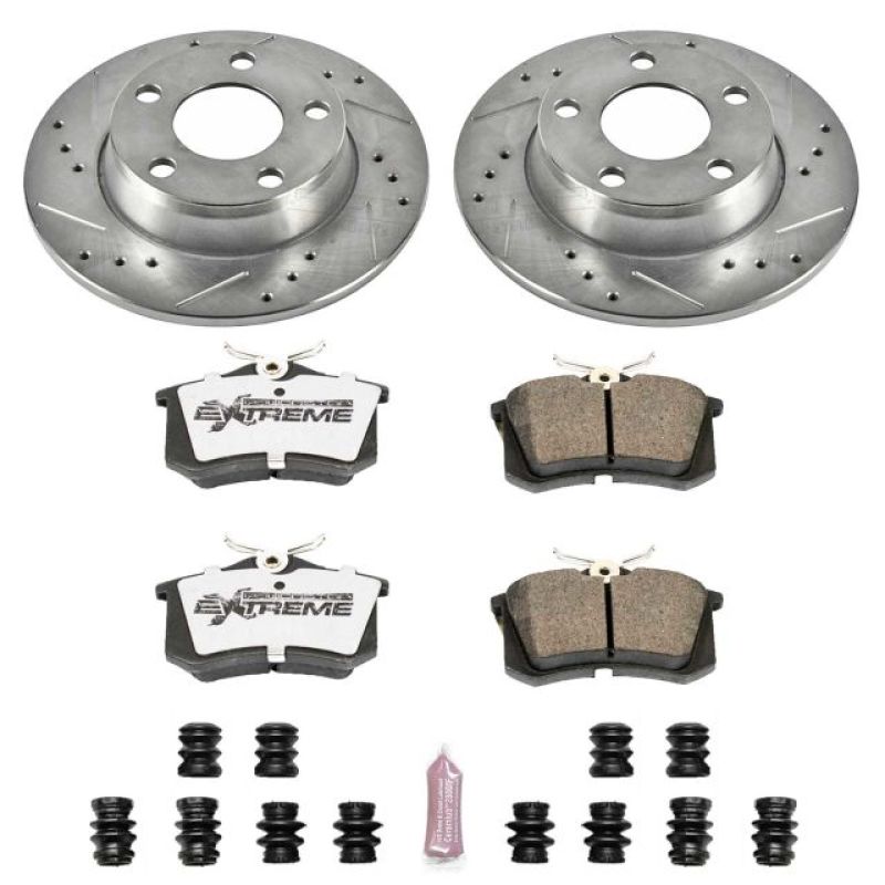 Power Stop 98-04 Audi A6 Quattro Rear Z26 Street Warrior Brake Kit