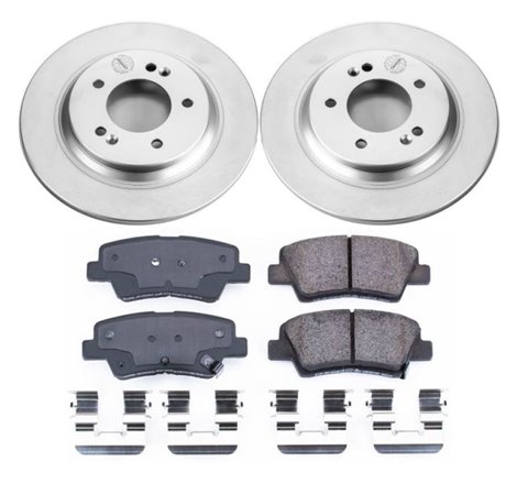 Power Stop 2015 Hyundai Sonata Rear Z17 Evolution Geomet Coated Brake Kit