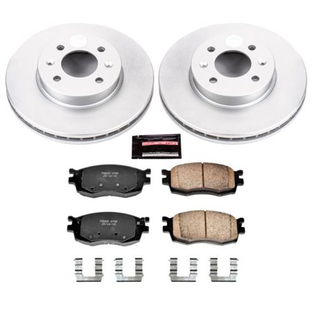 Power Stop 06-11 Hyundai Accent Front Z17 Evolution Geomet Coated Brake Kit