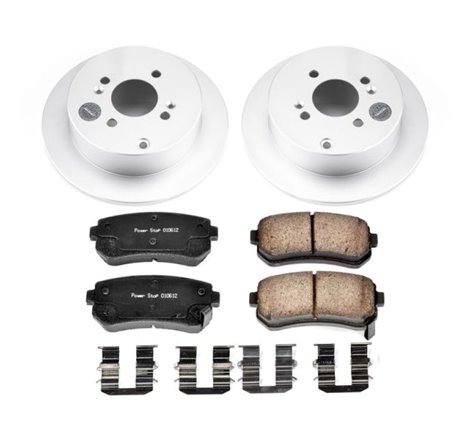 Power Stop 06-07 Hyundai Accent Rear Z17 Evolution Geomet Coated Brake Kit