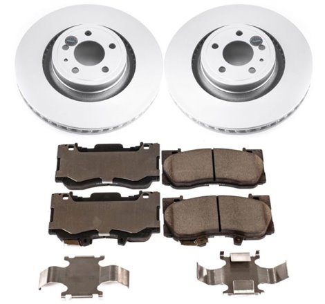 Power Stop 15-19 Ford Mustang Front Z17 Evolution Geomet Coated Brake Kit