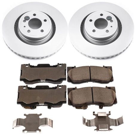 Power Stop 15-19 Ford Mustang Front Z17 Evolution Geomet Coated Brake Kit