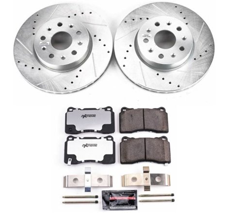 Power Stop 14-18 Cadillac CTS Front Z26 Street Warrior Brake Kit