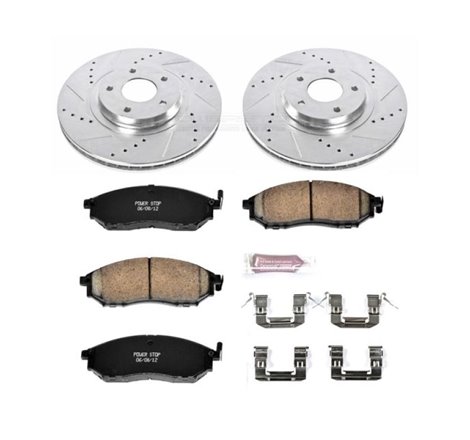 Power Stop 11-14 Nissan Murano Front Z23 Evolution Sport Brake Kit