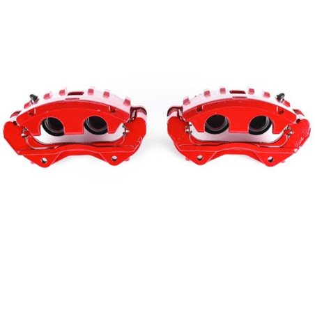 Power Stop 06-07 Cadillac CTS Front Red Calipers w/Brackets - Pair