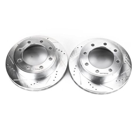 Power Stop 00-05 Ford Excursion Front Evolution Drilled & Slotted Rotors - Pair