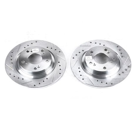 Power Stop 00-09 Honda S2000 Rear Evolution Drilled & Slotted Rotors - Pair