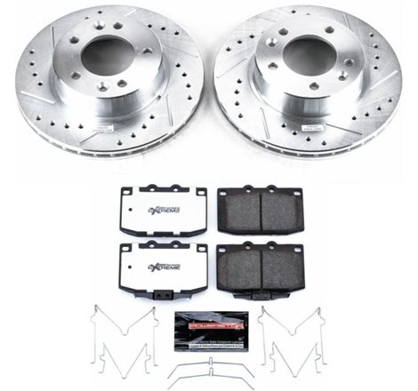 Power Stop 86-91 Mazda RX-7 Front Z26 Street Warrior Brake Kit