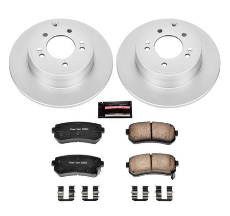 Power Stop 2015 Hyundai Sonata Rear Z17 Evolution Geomet Coated Brake Kit