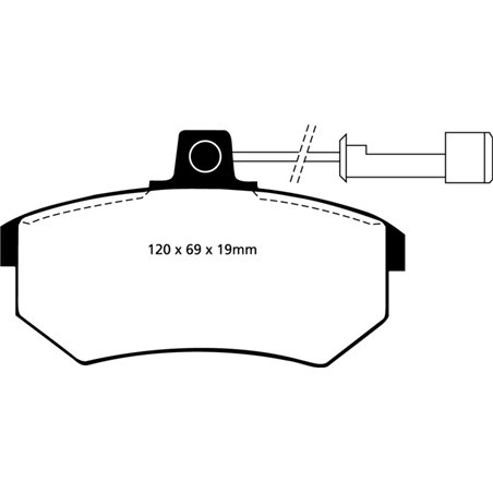 EBC 89-90 Audi 100 Quattro 2.3 Yellowstuff Front Brake Pads