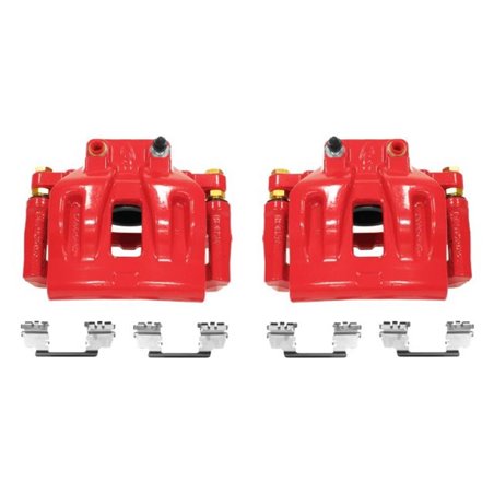 Power Stop 12-17 Chrysler 300 Front Red Calipers w/Brackets - Pair