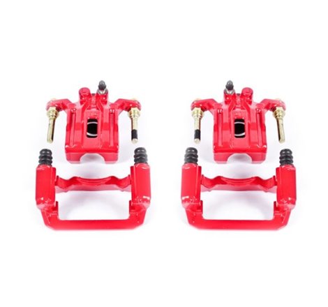 Power Stop 05-18 Nissan Frontier Rear Red Calipers w/Brackets - Pair