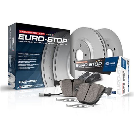 Power Stop 17-18 Mercedes-Benz C300 Front Euro-Stop Brake Kit