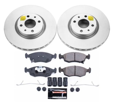 Power Stop 13-18 Fiat 500 Front Z23 Evolution Sport Coated Brake Kit