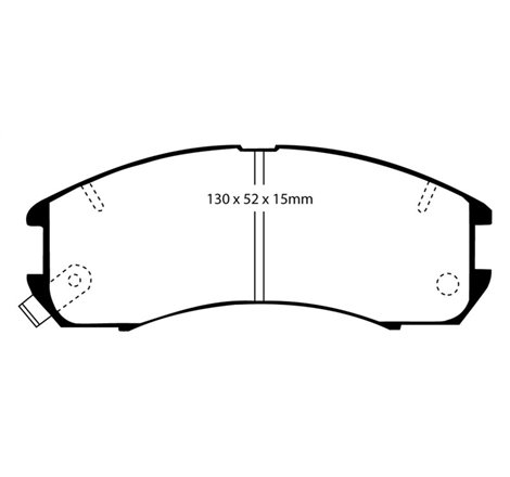 EBC 89-92 Ford Probe 2.2 Redstuff Front Brake Pads