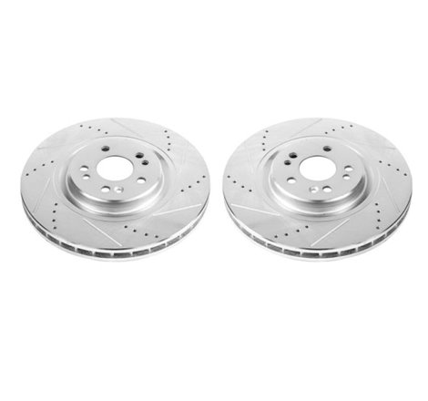 Power Stop 00-03 Mercedes-Benz ML55 AMG Front Evolution Drilled & Slotted Rotors - Pair