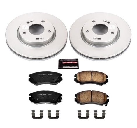 Power Stop 07-10 Hyundai Elantra Front Z17 Evolution Geomet Coated Brake Kit