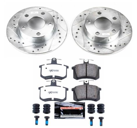 Power Stop 96-01 Audi A4 Quattro Rear Z26 Street Warrior Brake Kit