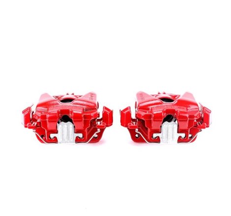 Power Stop 08-13 BMW 328i Front Red Calipers w/Brackets - Pair