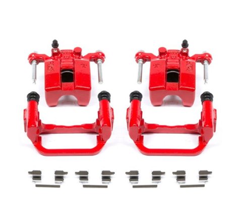 Power Stop 03-05 Infiniti G35 Rear Red Calipers w/Brackets - Pair