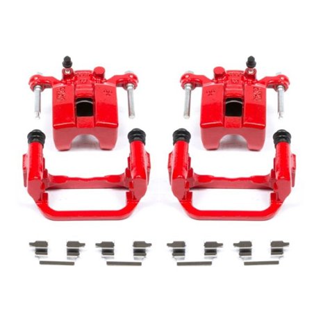 Power Stop 03-05 Infiniti G35 Rear Red Calipers w/Brackets - Pair