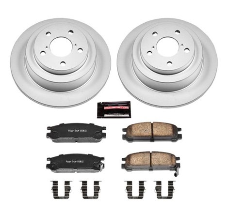 Power Stop 93-96 Subaru Impreza Rear Z17 Evolution Geomet Coated Brake Kit