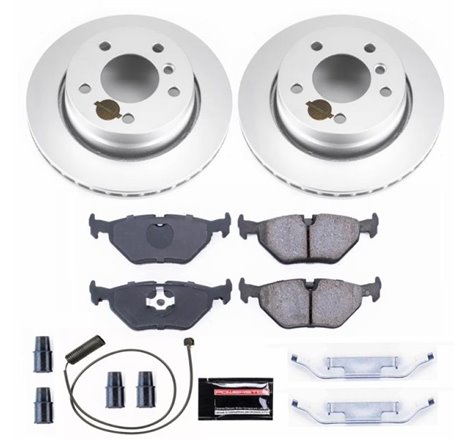 Power Stop 98-99 BMW 323i Rear Z23 Evolution Sport Coated Brake Kit