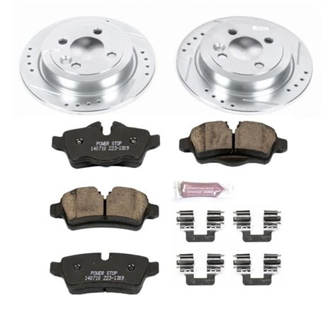 Power Stop 07-10 Mini Cooper Rear Z23 Evolution Sport Brake Kit