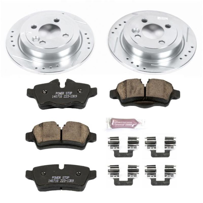 Power Stop 07-10 Mini Cooper Rear Z23 Evolution Sport Brake Kit