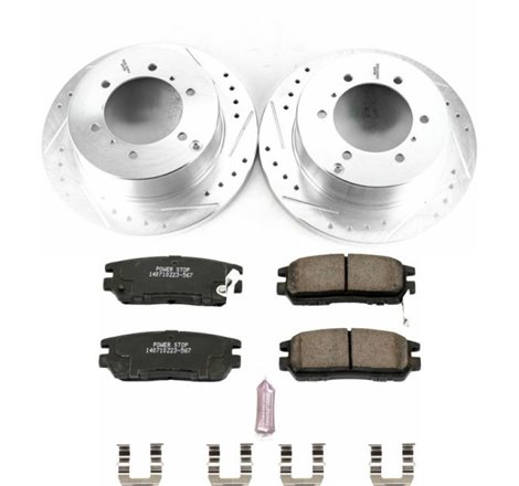 Power Stop 91-00 Mitsubishi Montero Rear Z23 Evolution Sport Brake Kit