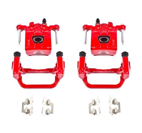 Power Stop 07-12 Nissan Altima Rear Red Calipers w/Brackets - Pair