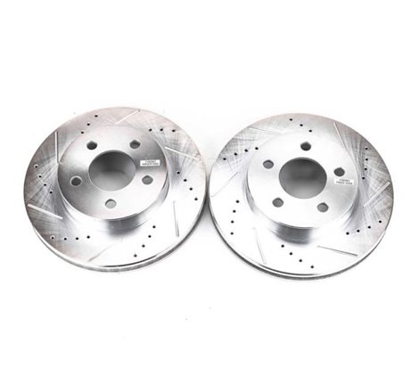 Power Stop 02-07 Jeep Liberty Front Evolution Drilled & Slotted Rotors - Pair