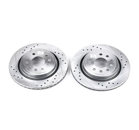 Power Stop 03-11 Saab 9-3 Rear Evolution Drilled & Slotted Rotors - Pair