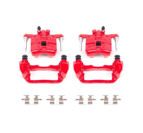 Power Stop 98-03 Subaru Forester Rear Red Calipers w/Brackets - Pair