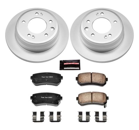 Power Stop 09-12 Hyundai Elantra Rear Z17 Evolution Geomet Coated Brake Kit