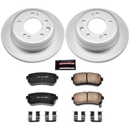 Power Stop 09-12 Hyundai Elantra Rear Z17 Evolution Geomet Coated Brake Kit