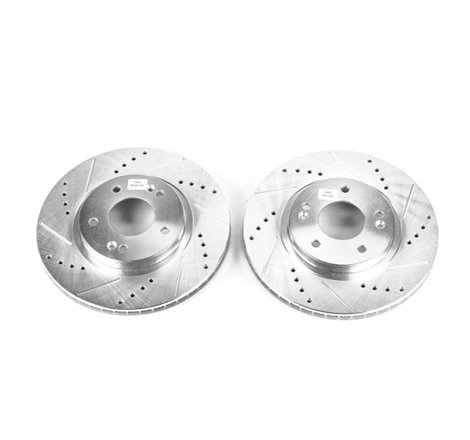 Power Stop 01-06 Hyundai Santa Fe Front Evolution Drilled & Slotted Rotors - Pair