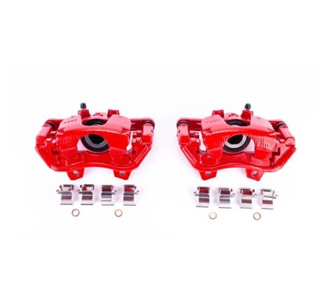 Power Stop 2018 Jeep Wrangler Rear Red Calipers w/Brackets - Pair