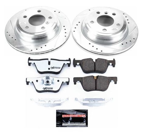 Power Stop 13-18 BMW 320i xDrive Rear Z26 Street Warrior Brake Kit