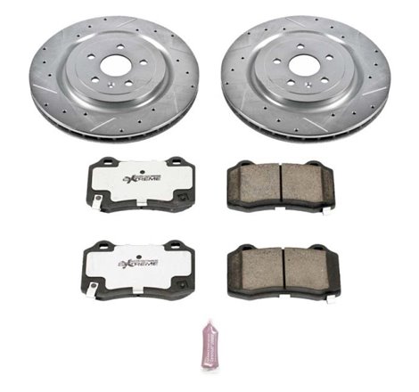 Power Stop 09-15 Cadillac CTS Rear Z26 Street Warrior Brake Kit