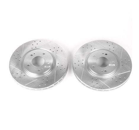 Power Stop 03-06 Mitsubishi Lancer Front Evolution Drilled & Slotted Rotors - Pair