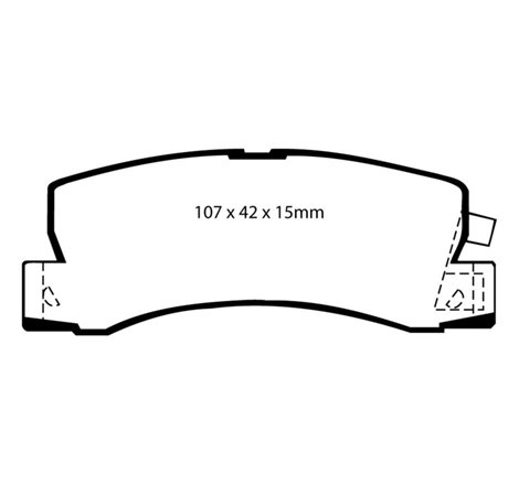 EBC 90-91 Lexus ES250 2.5 Redstuff Rear Brake Pads